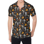 Halloween Skeleton Party Pattern Print Men's Shirt