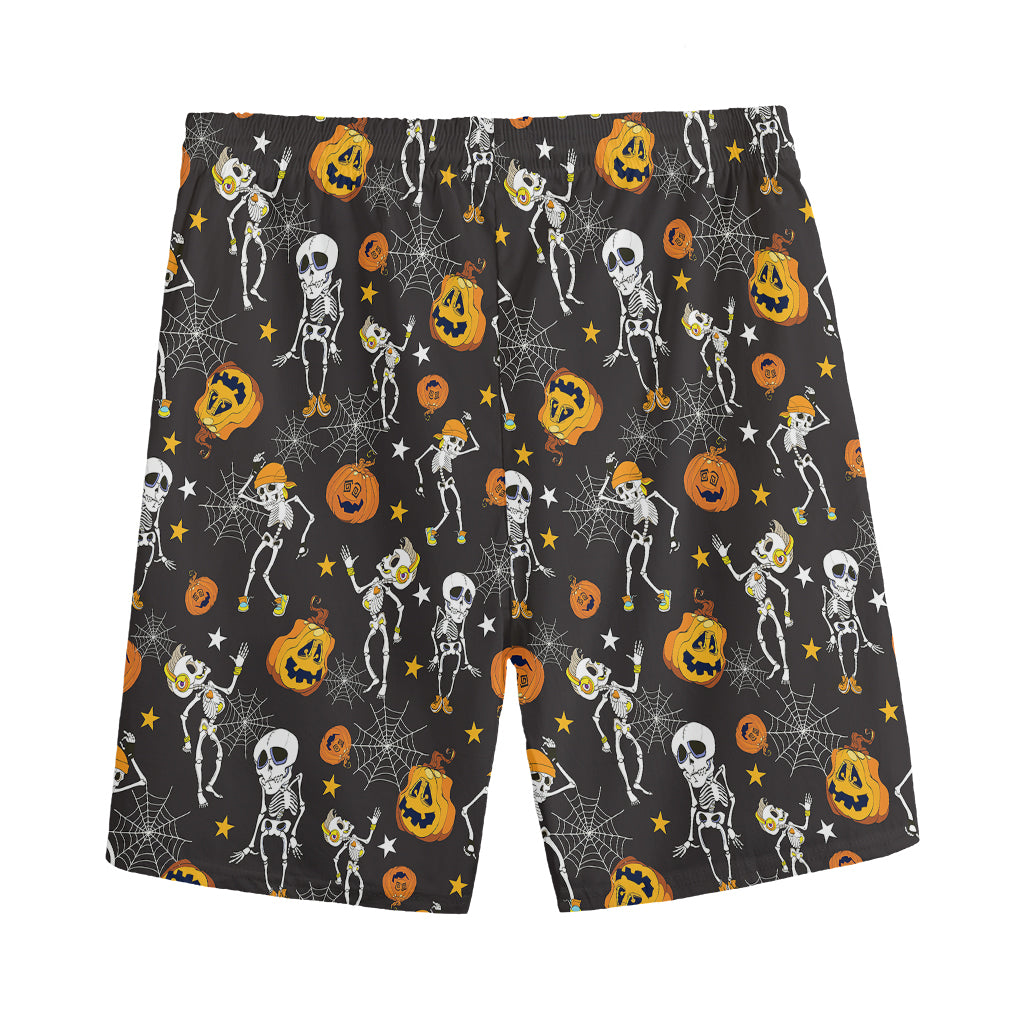 Halloween Skeleton Party Pattern Print Men's Sports Shorts