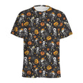Halloween Skeleton Party Pattern Print Men's Athletic T-Shirt