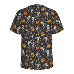 Halloween Skeleton Party Pattern Print Men's Sports T-Shirt