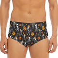 Halloween Skeleton Party Pattern Print Men's Triangle Swim Briefs