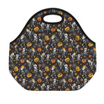 Halloween Skeleton Party Pattern Print Neoprene Lunch Bag