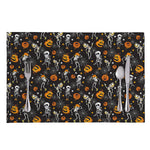Halloween Skeleton Party Pattern Print Placemat