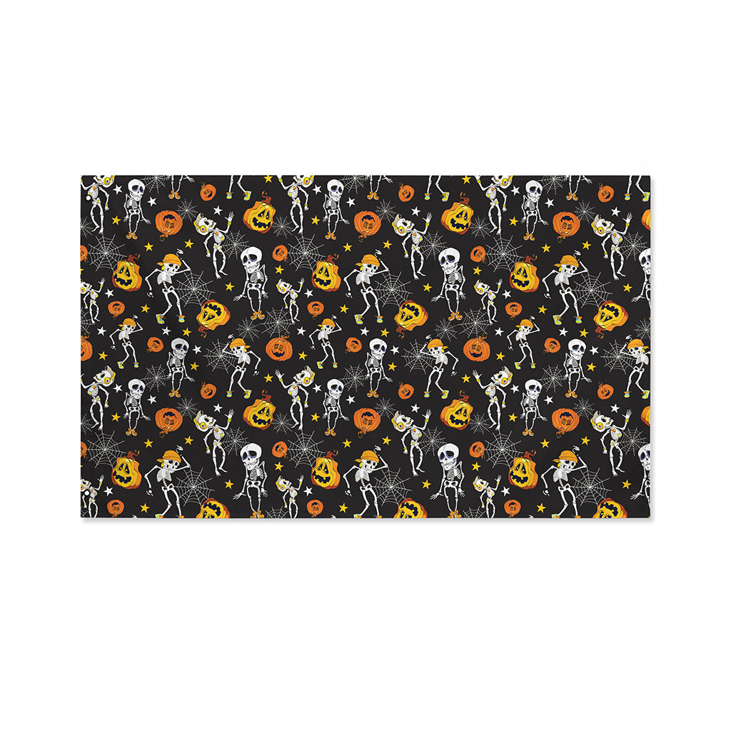 Halloween Skeleton Party Pattern Print Polyester Flag