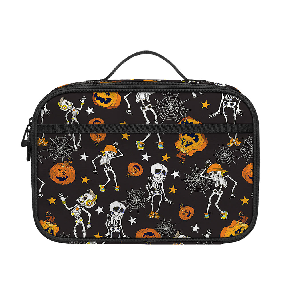 Halloween Skeleton Party Pattern Print Portable Lunch Bag