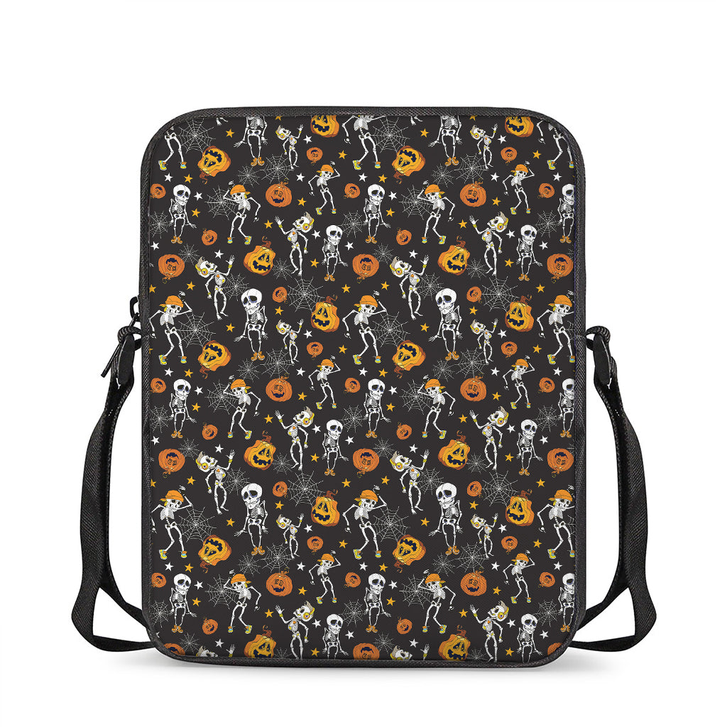 Halloween Skeleton Party Pattern Print Rectangular Crossbody Bag