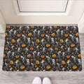 Halloween Skeleton Party Pattern Print Rubber Doormat