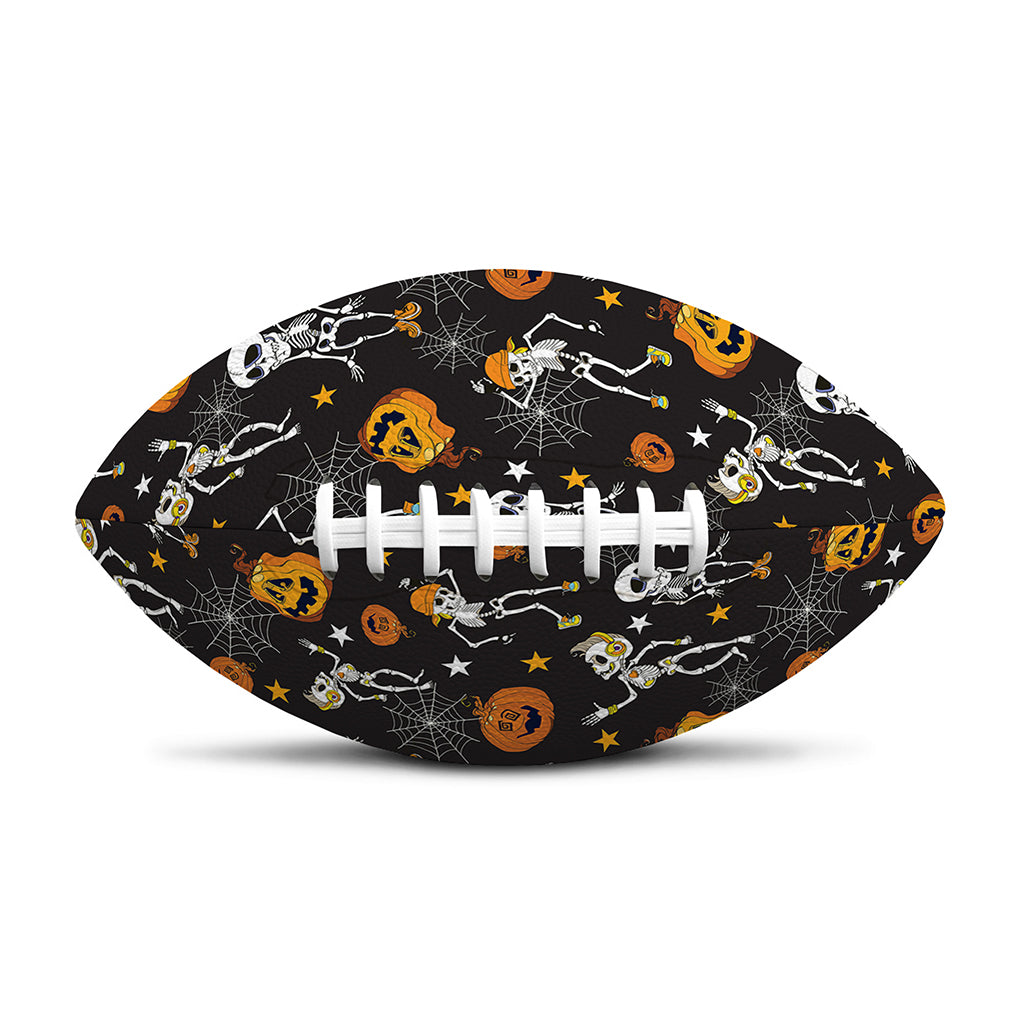 Halloween Skeleton Party Pattern Print Rugby Ball