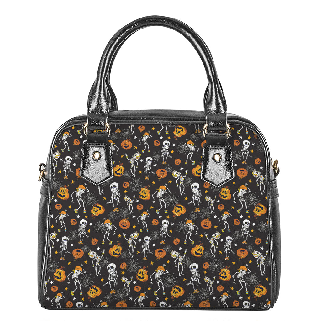 Halloween Skeleton Party Pattern Print Shoulder Handbag