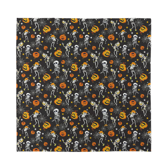 Halloween Skeleton Party Pattern Print Silk Bandana