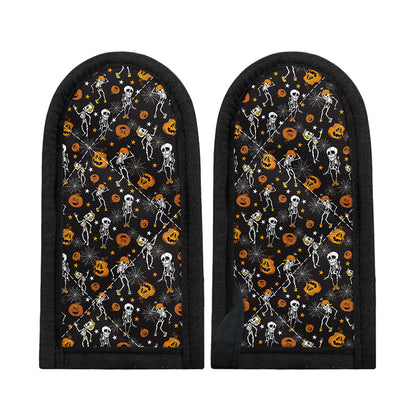 Halloween Skeleton Party Pattern Print Skillet Handle Cover