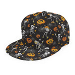 Halloween Skeleton Party Pattern Print Snapback Cap