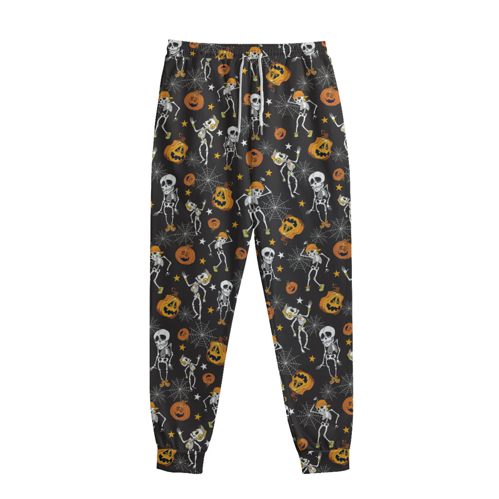 Halloween Skeleton Party Pattern Print Sweatpants