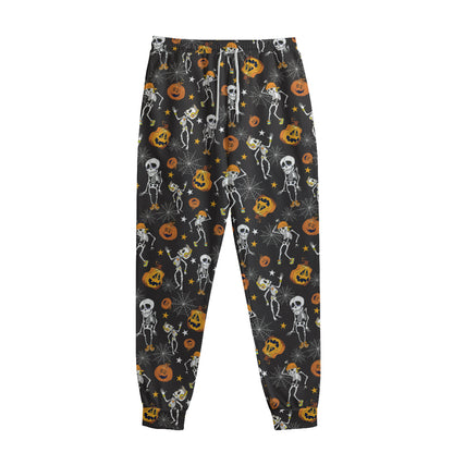 Halloween Skeleton Party Pattern Print Sweatpants