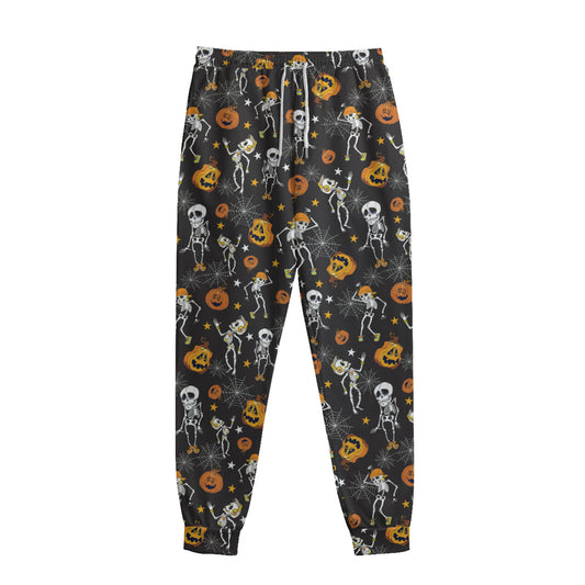 Halloween Skeleton Party Pattern Print Sweatpants