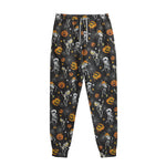 Halloween Skeleton Party Pattern Print Sweatpants