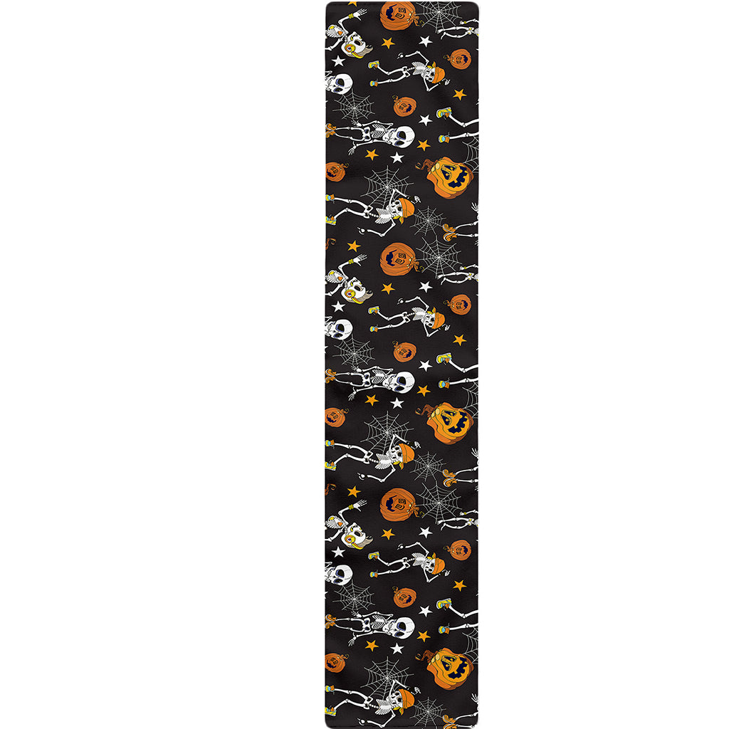 Halloween Skeleton Party Pattern Print Table Runner
