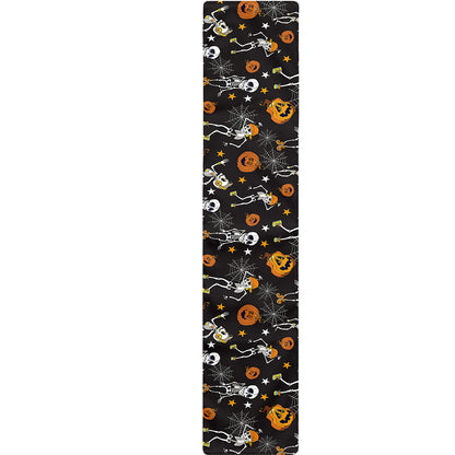 Halloween Skeleton Party Pattern Print Table Runner