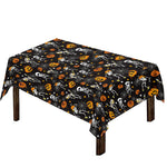 Halloween Skeleton Party Pattern Print Tablecloth