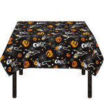 Halloween Skeleton Party Pattern Print Tablecloth