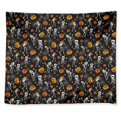 Halloween Skeleton Party Pattern Print Tapestry