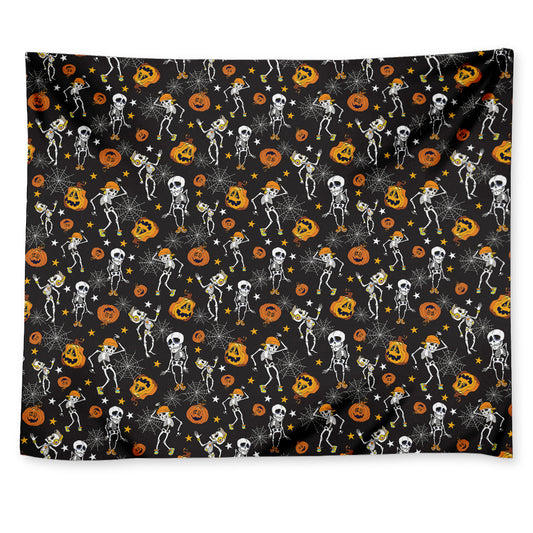 Halloween Skeleton Party Pattern Print Tapestry