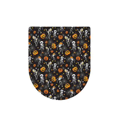 Halloween Skeleton Party Pattern Print Toilet Lid Cover