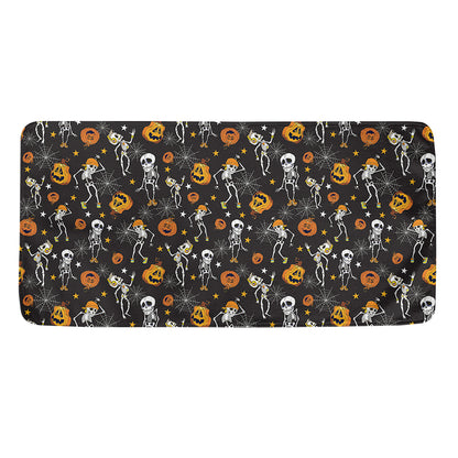 Halloween Skeleton Party Pattern Print Towel