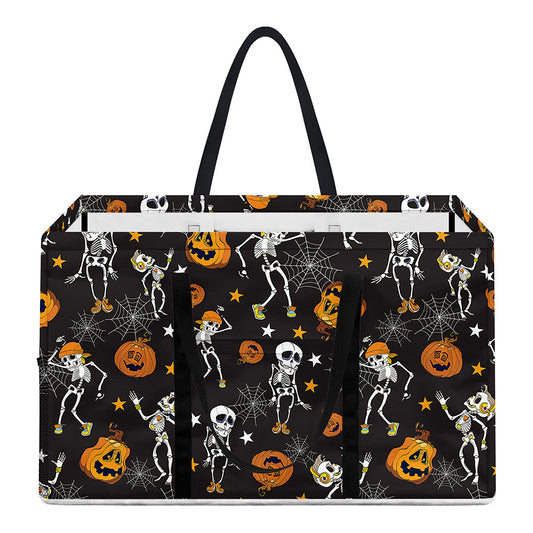 Halloween Skeleton Party Pattern Print Utility Tote Bag
