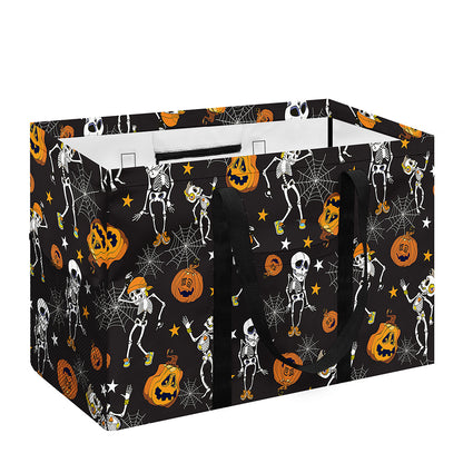 Halloween Skeleton Party Pattern Print Utility Tote Bag