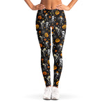 Halloween Skeleton Party Pattern Print Women's Leggings