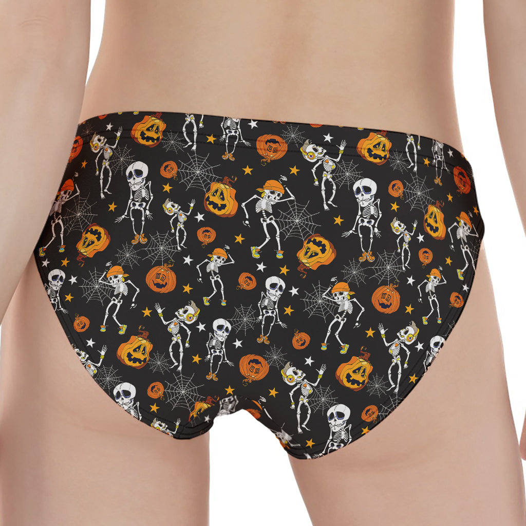 Halloween Skeleton Party Pattern Print Women's Panties