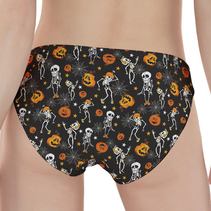 Halloween Skeleton Party Pattern Print Women's Panties