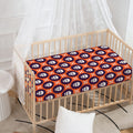 Halloween Skull And Bone Pattern Print Baby Crib Sheet