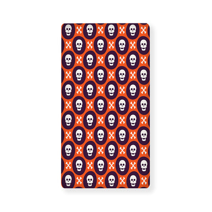 Halloween Skull And Bone Pattern Print Baby Crib Sheet