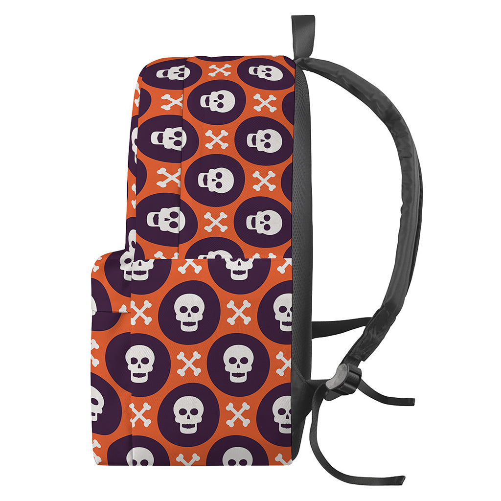 Halloween Skull And Bone Pattern Print Backpack