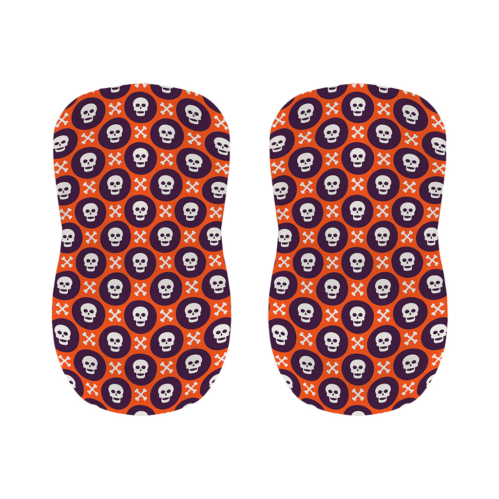Halloween Skull And Bone Pattern Print Bar Stool Covers