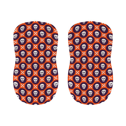 Halloween Skull And Bone Pattern Print Bar Stool Covers