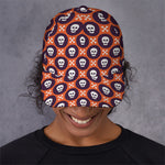 Halloween Skull And Bone Pattern Print Baseball Cap