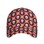 Halloween Skull And Bone Pattern Print Baseball Cap