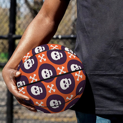 Halloween Skull And Bone Pattern Print Basketball