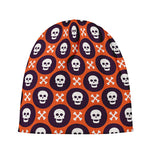 Halloween Skull And Bone Pattern Print Beanie