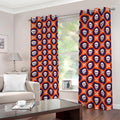 Halloween Skull And Bone Pattern Print Dimout Grommet Curtains