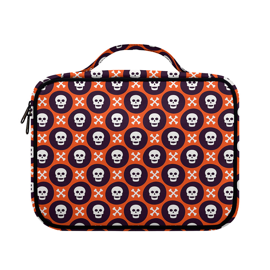 Halloween Skull And Bone Pattern Print Briefcase Bible Bag