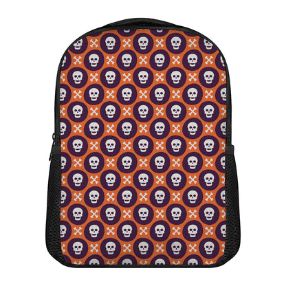 Halloween Skull And Bone Pattern Print Casual Backpack