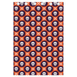 Halloween Skull And Bone Pattern Print Curtain