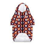 Halloween Skull And Bone Pattern Print Dog Zip Up Hoodie