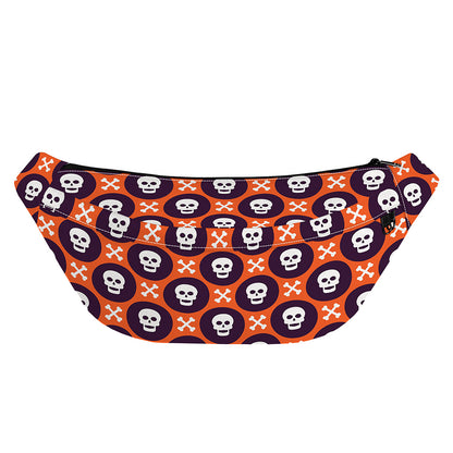 Halloween Skull And Bone Pattern Print Fanny Pack