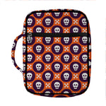Halloween Skull And Bone Pattern Print Front Pocket Bible Bag