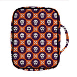 Halloween Skull And Bone Pattern Print Front Pocket Bible Bag